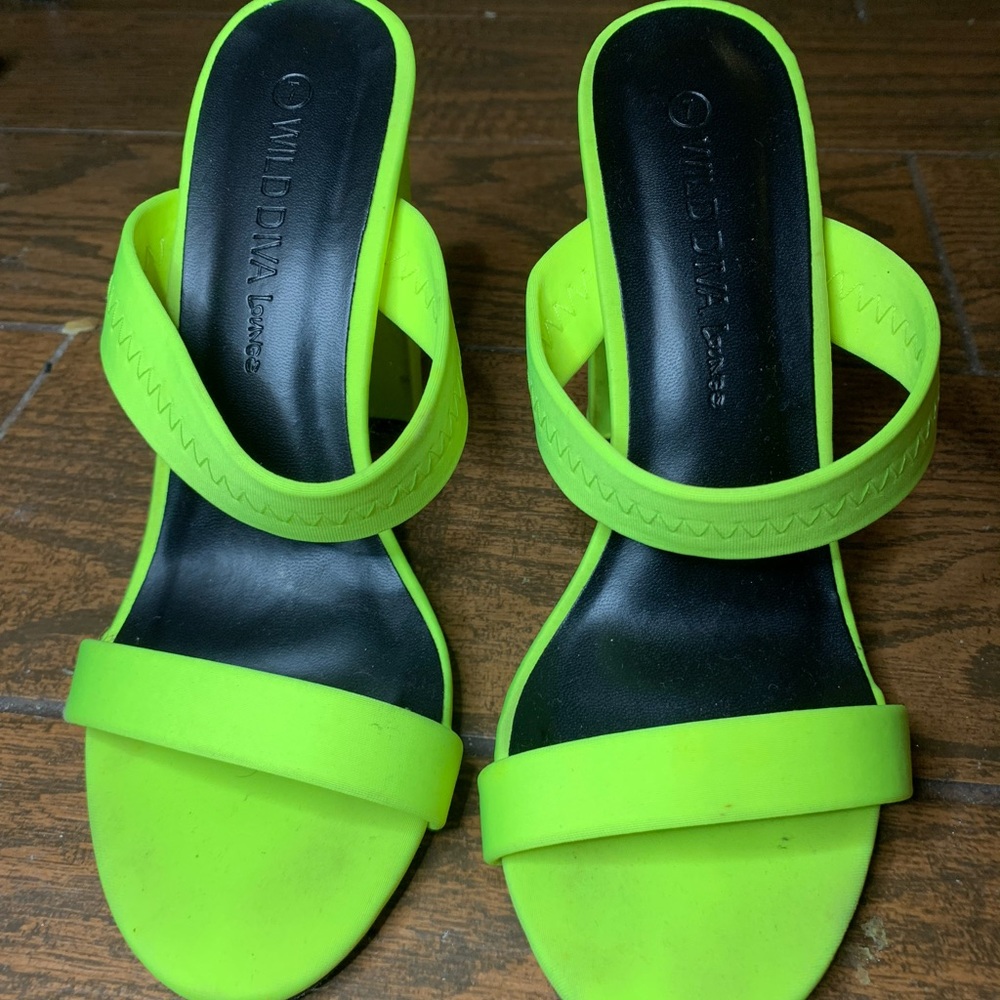 Neon Sandal Heels